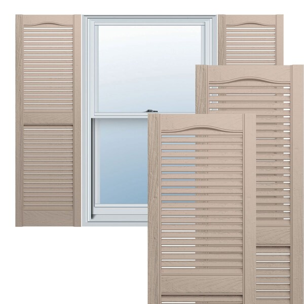 Ekena Millwork 14 1/2-in. W x 60-in. H Mid-America Vinyl, Standard Size, Open Louver Shutter, 023 - Wicker, PR 00011460023 - main